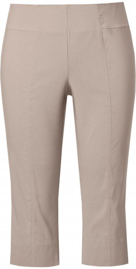 Ulla Popken Bengaline Elastic Waist Stretch Capri Pants Orange - Džinsai & Kelnės Didelėse Dydžiuose – Plus Size - 