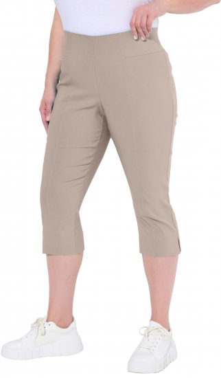 Ulla Popken Bengaline Elastic Waist Stretch Capri Pants Orange - Džinsai & Kelnės Didelėse Dydžiuose – Plus Size - 