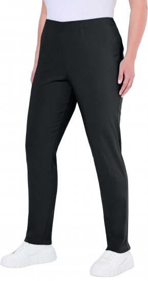 Ulla Popken Bengaline Slim Leg Sienna Fit Elastic Waist Pants Black - Džinsai & Kelnės Didelėse Dydžiuose – Plus Size - 