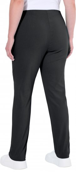 Ulla Popken Bengaline Slim Leg Sienna Fit Elastic Waist Pants Black - Džinsai & Kelnės Didelėse Dydžiuose – Plus Size - 