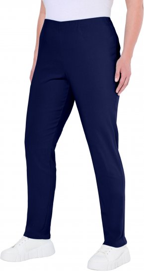 Ulla Popken Bengaline Slim Leg Sienna Fit Elastic Waist Pants Blue - Džinsai & Kelnės Didelėse Dydžiuose – Plus Size - 