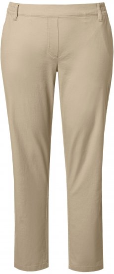 Ulla Popken Chino Elastic Waist Stretch Cotton Pants Brown - Džinsai & Kelnės Didelėse Dydžiuose – Plus Size - 