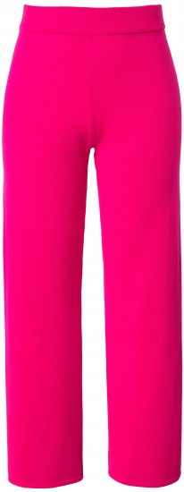 Ulla Popken Fine Sweater Knit Wide Leg Pants Red - Džinsai & Kelnės Didelėse Dydžiuose – Plus Size - 