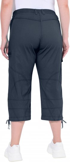 Ulla Popken Stretch Cotton Cargo Crop Pants Navy - Džinsai & Kelnės Didelėse Dydžiuose – Plus Size - 