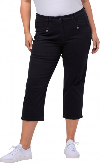 Ulla Popken Mony Stretch Capri Pants Navy - Džinsai & Kelnės Didelėse Dydžiuose – Plus Size - 