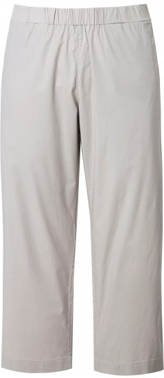 Ulla Popken Wide Leg Ruby Fit Stretch Chino Pants Pebble - Džinsai & Kelnės Didelėse Dydžiuose – Plus Size - 