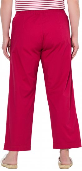 Ulla Popken Wide Leg Ruby Fit Stretch Chino Pants Salsa - Džinsai & Kelnės Didelėse Dydžiuose – Plus Size - 