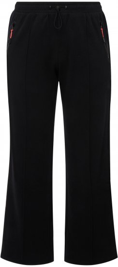 Ulla Popken Holo Detail Sweatpants Black - Džinsai & Kelnės Didelėse Dydžiuose – Plus Size - 