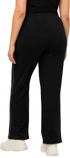 Ulla Popken Holo Detail Sweatpants Black - Džinsai & Kelnės Didelėse Dydžiuose – Plus Size - 