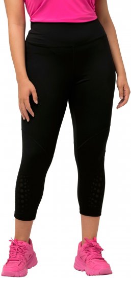 Ulla Popken Quick Dry Sport Crop Leggings Black - Džinsai & Kelnės Didelėse Dydžiuose – Plus Size - 