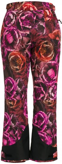Ulla Popken Hyprar Rose Print Fully Lined Ski Pants Orange - Džinsai & Kelnės Didelėse Dydžiuose – Plus Size - 