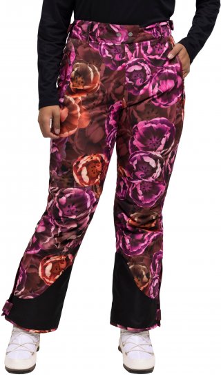 Ulla Popken Hyprar Rose Print Fully Lined Ski Pants Orange - Džinsai & Kelnės Didelėse Dydžiuose – Plus Size - 