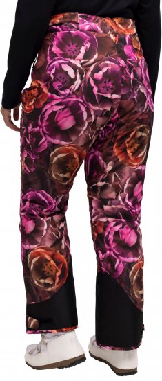 Ulla Popken Hyprar Rose Print Fully Lined Ski Pants Orange - Džinsai & Kelnės Didelėse Dydžiuose – Plus Size - 