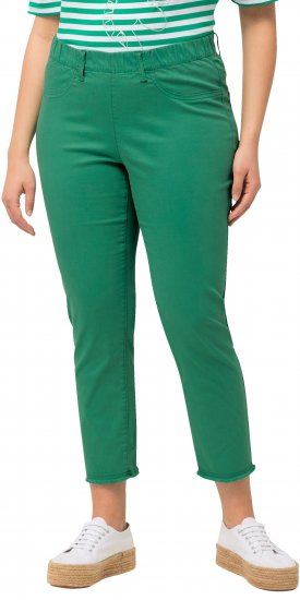 Ulla Popken Stretch Blend Bengaline Pants Emerald Green - Džinsai & Kelnės Didelėse Dydžiuose – Plus Size - 