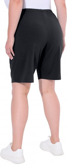 Ulla Popken Stretch Knit Bermuda Shorts Black - Džinsai & Kelnės Didelėse Dydžiuose – Plus Size - 