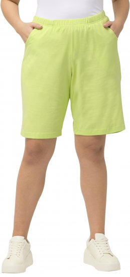 Ulla Popken Stretch Knit Bermuda Shorts Green - Džinsai & Kelnės Didelėse Dydžiuose – Plus Size - 