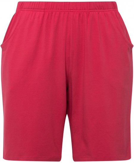 Ulla Popken Stretch Knit Bermuda Shorts Red - Džinsai & Kelnės Didelėse Dydžiuose – Plus Size - 