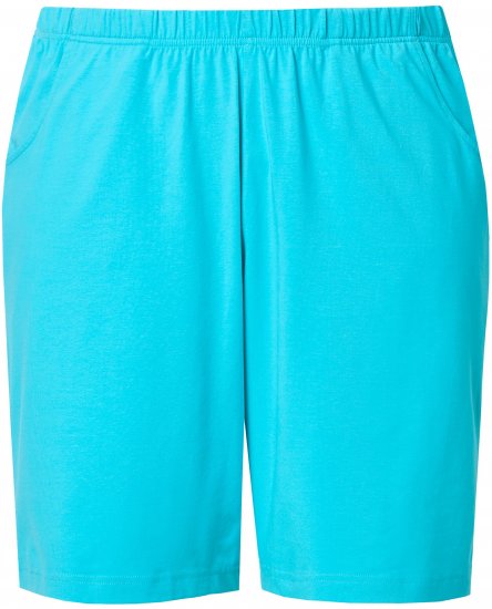 Ulla Popken Stretch Knit Bermuda Shorts Blue - Džinsai & Kelnės Didelėse Dydžiuose – Plus Size - 