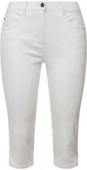 Ulla Popken Basic Capri Sarah Fit Jeans Snow White - Džinsai & Kelnės Didelėse Dydžiuose – Plus Size - 