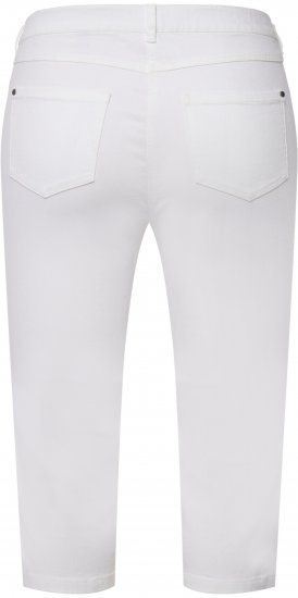 Ulla Popken Basic Capri Sarah Fit Jeans Snow White - Džinsai & Kelnės Didelėse Dydžiuose – Plus Size - 