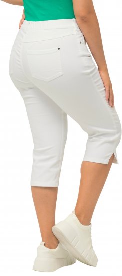 Ulla Popken Basic Capri Sarah Fit Jeans Snow White - Džinsai & Kelnės Didelėse Dydžiuose – Plus Size - 
