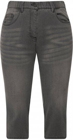 Ulla Popken Basic Capri Sarah Fit Jeans Gray - Džinsai & Kelnės Didelėse Dydžiuose – Plus Size - 