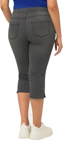 Ulla Popken Basic Capri Sarah Fit Jeans Gray - Džinsai & Kelnės Didelėse Dydžiuose – Plus Size - 