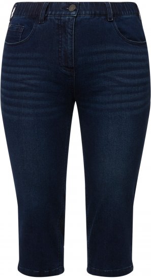 Ulla Popken Basic Capri Sarah Fit Jeans Denim Blue - Džinsai & Kelnės Didelėse Dydžiuose – Plus Size - 