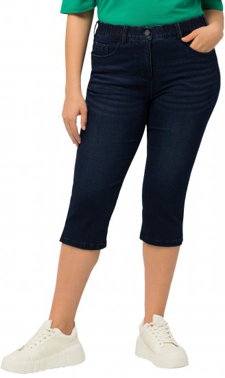 Ulla Popken Basic Capri Sarah Fit Jeans Denim Blue - Džinsai & Kelnės Didelėse Dydžiuose – Plus Size - 