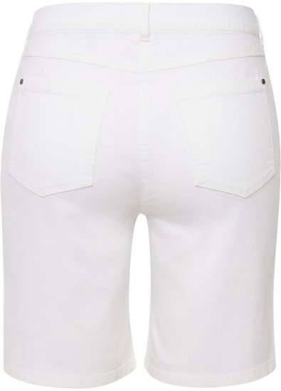Ulla Popken Basic Denim Mandy Bermuda Shorts Snow White - Džinsai & Kelnės Didelėse Dydžiuose – Plus Size - 