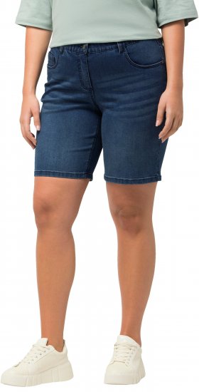 Ulla Popken Basic Denim Mandy Bermuda Shorts Light Blue Denim - Džinsai & Kelnės Didelėse Dydžiuose – Plus Size - 