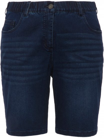 Ulla Popken Basic Denim Mandy Bermuda Shorts Blue Denim - Džinsai & Kelnės Didelėse Dydžiuose – Plus Size - 
