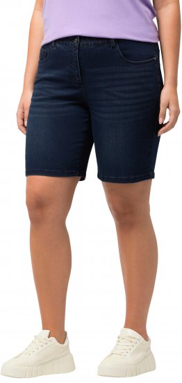 Ulla Popken Basic Denim Mandy Bermuda Shorts Blue Denim - Džinsai & Kelnės Didelėse Dydžiuose – Plus Size - 