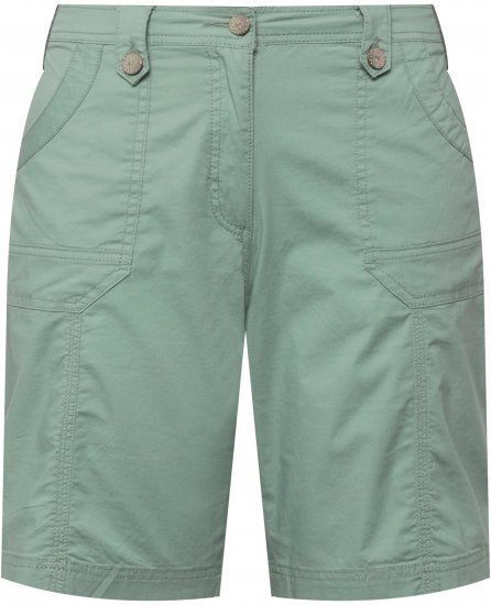 Ulla Popken Cargo Bermuda Shorts Light Moss Green - Džinsai & Kelnės Didelėse Dydžiuose – Plus Size - 
