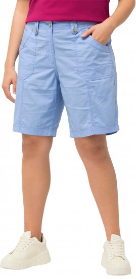 Ulla Popken Cargo Bermuda Shorts Cloud Blue - Džinsai & Kelnės Didelėse Dydžiuose – Plus Size - 