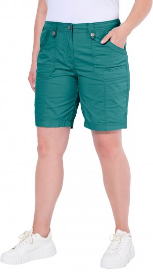 Ulla Popken Cargo Bermuda Shorts Teal - Džinsai & Kelnės Didelėse Dydžiuose – Plus Size - 