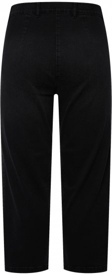 Ulla Popken Cropped Stretch Blend Mony Jeans Black - Džinsai & Kelnės Didelėse Dydžiuose – Plus Size - 