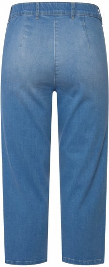 Ulla Popken Cropped Stretch Blend Mony Jeans Blue - Džinsai & Kelnės Didelėse Dydžiuose – Plus Size - 