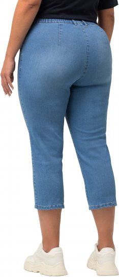 Ulla Popken Cropped Stretch Blend Mony Jeans Blue - Džinsai & Kelnės Didelėse Dydžiuose – Plus Size - 
