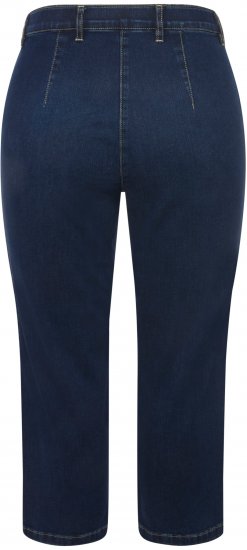 Ulla Popken Cropped Stretch Blend Mony Jeans Blue Denim - Džinsai & Kelnės Didelėse Dydžiuose – Plus Size - 