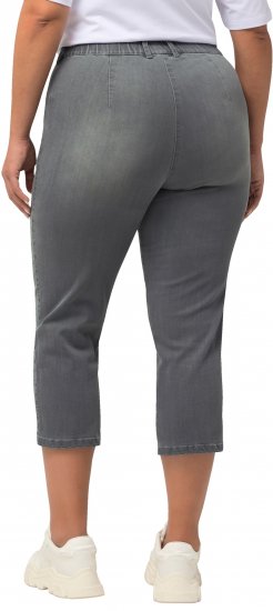 Ulla Popken Cropped Stretch Blend Mony Jeans Denim Blue - Džinsai & Kelnės Didelėse Dydžiuose – Plus Size - 