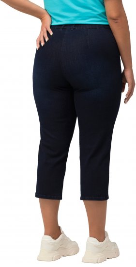 Ulla Popken Cropped Stretch Blend Mony Jeans Denim Blue - Džinsai & Kelnės Didelėse Dydžiuose – Plus Size - 