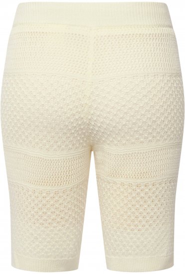 Ulla Popken Crochet Bermuda Layered Look Shorts White - Džinsai & Kelnės Didelėse Dydžiuose – Plus Size - 