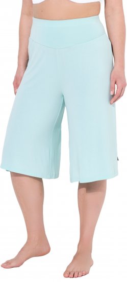 Ulla Popken Wide Leg Flared Bermuda Shorts Blue - Džinsai & Kelnės Didelėse Dydžiuose – Plus Size - 
