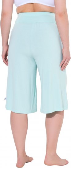 Ulla Popken Wide Leg Flared Bermuda Shorts Blue - Džinsai & Kelnės Didelėse Dydžiuose – Plus Size - 