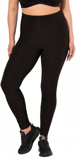 Ulla Popken Textured High Waisted Leggings Grey - Džinsai & Kelnės Didelėse Dydžiuose – Plus Size - 