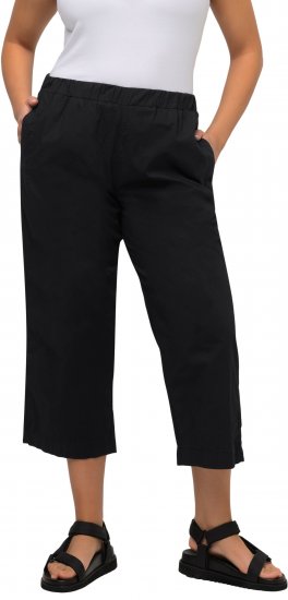 Ulla Popken Cropped Ruby Fit Pants Black - Džinsai & Kelnės Didelėse Dydžiuose – Plus Size - 