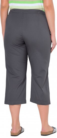 Ulla Popken Cropped Ruby Fit Pants Graphite Grey - Džinsai & Kelnės Didelėse Dydžiuose – Plus Size - 