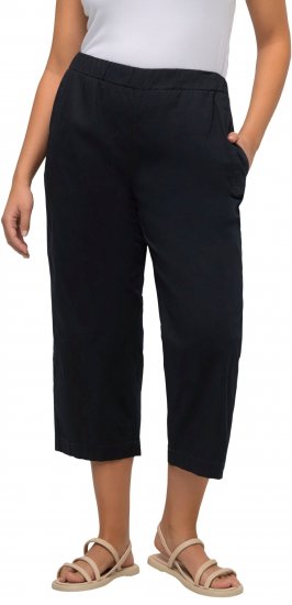 Ulla Popken Cropped Ruby Fit Pants Navy - Džinsai & Kelnės Didelėse Dydžiuose – Plus Size - 