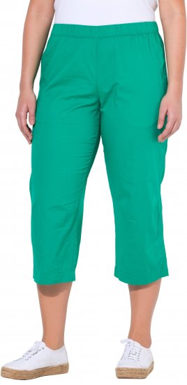 Ulla Popken Cropped Ruby Fit Pants Emerald Green - Džinsai & Kelnės Didelėse Dydžiuose – Plus Size - 